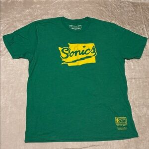 Mitchell & Ness Seattle Supersonics Green T-Shirt Size XXL